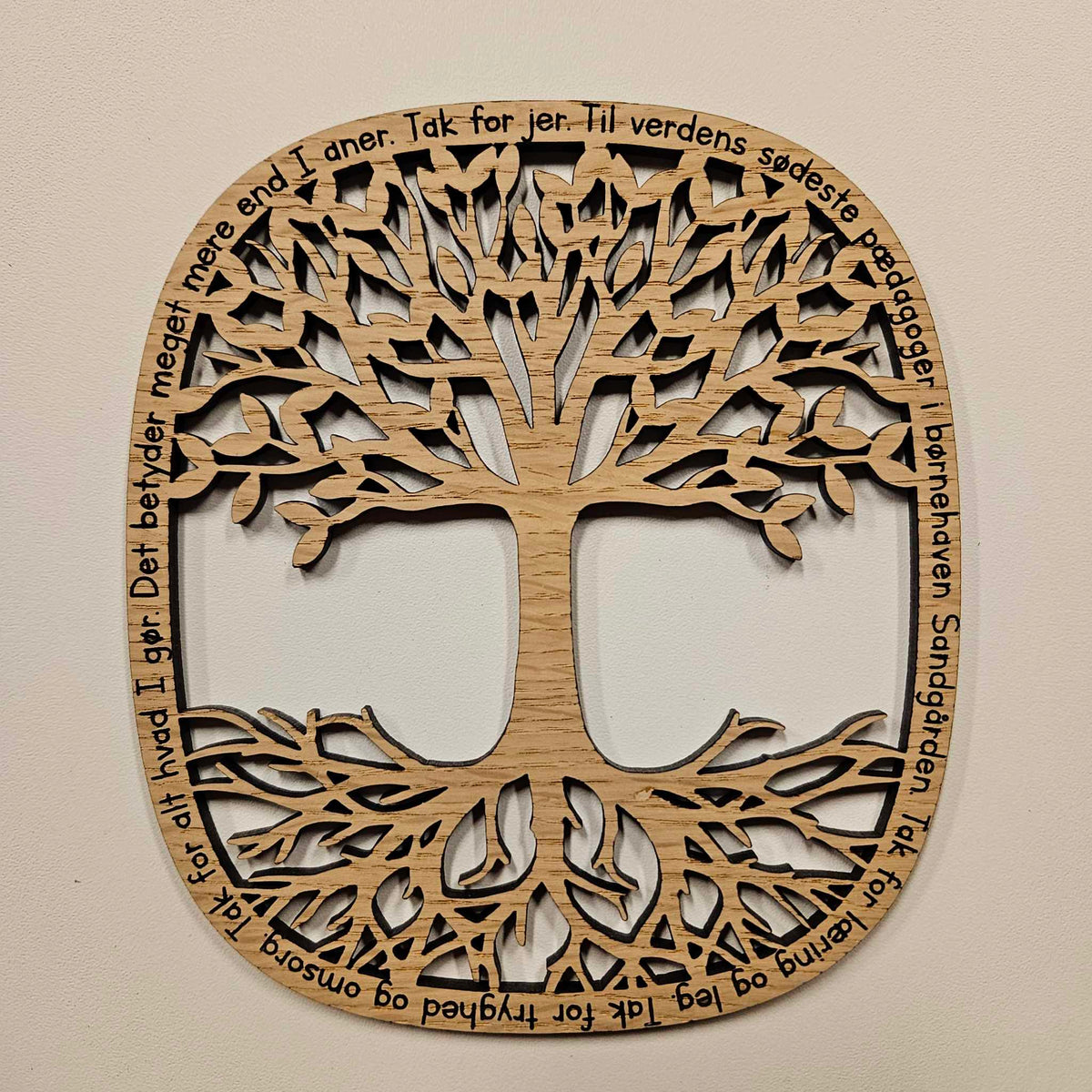 Livets træ med personlig tekst – Woodenfactory